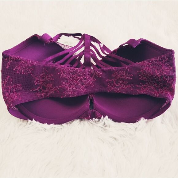 32DD Victoria's Secret Purple Push Up Bra - Picture 2 of 8